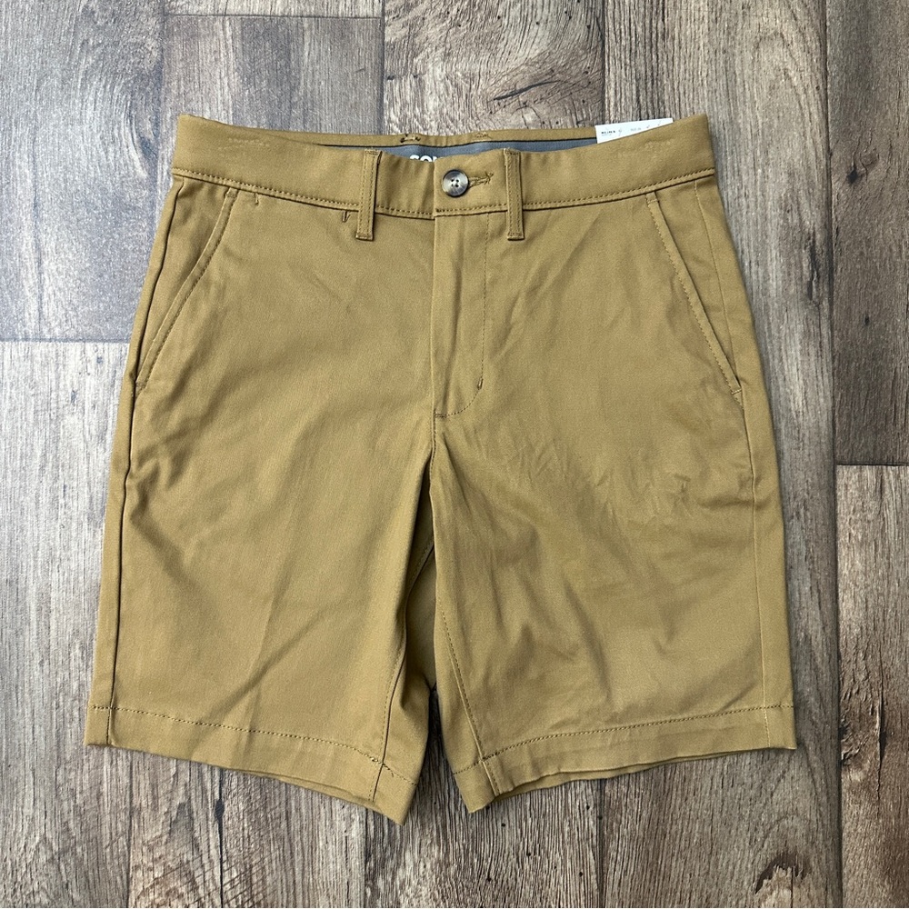 Sonoma Flexwear Cotton Flat Front Shorts Size 29 Willow Oak Brown